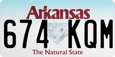 AR license plate 674KQM