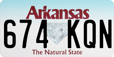 AR license plate 674KQN