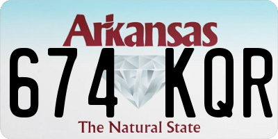 AR license plate 674KQR