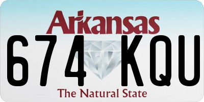 AR license plate 674KQU