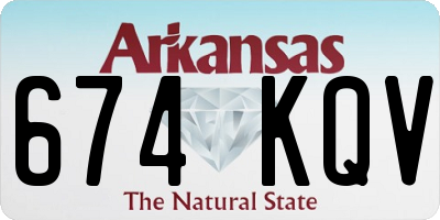 AR license plate 674KQV
