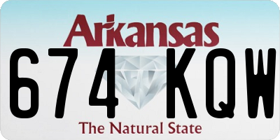 AR license plate 674KQW