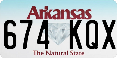 AR license plate 674KQX