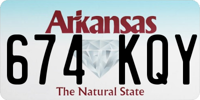 AR license plate 674KQY
