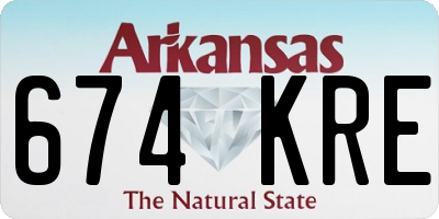 AR license plate 674KRE