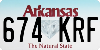 AR license plate 674KRF
