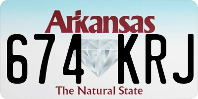 AR license plate 674KRJ
