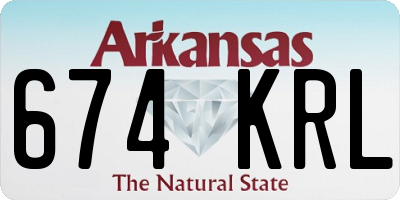 AR license plate 674KRL