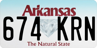 AR license plate 674KRN