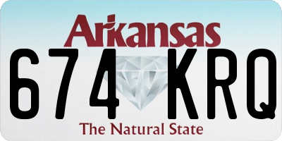 AR license plate 674KRQ