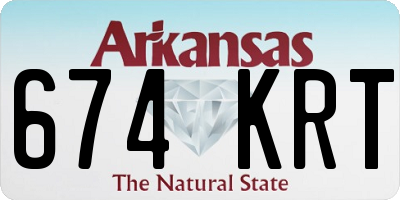 AR license plate 674KRT