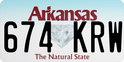 AR license plate 674KRW