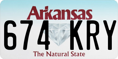 AR license plate 674KRY