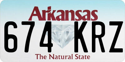 AR license plate 674KRZ