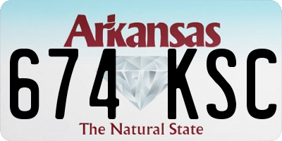 AR license plate 674KSC