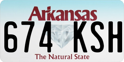 AR license plate 674KSH