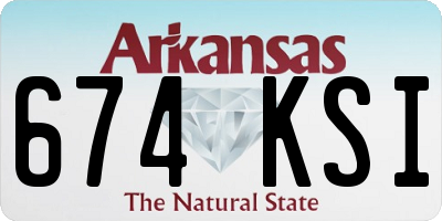 AR license plate 674KSI