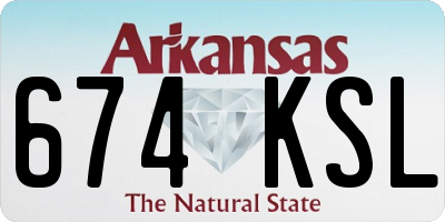 AR license plate 674KSL