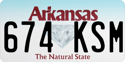AR license plate 674KSM