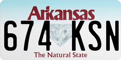 AR license plate 674KSN