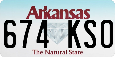 AR license plate 674KSO