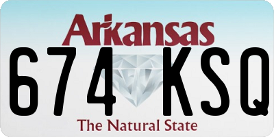AR license plate 674KSQ