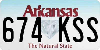 AR license plate 674KSS