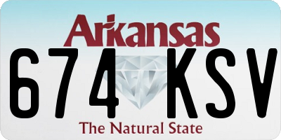 AR license plate 674KSV