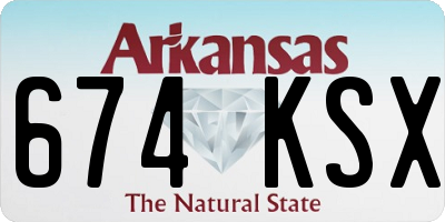 AR license plate 674KSX