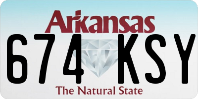 AR license plate 674KSY