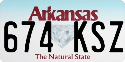 AR license plate 674KSZ