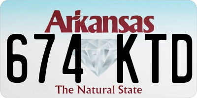 AR license plate 674KTD