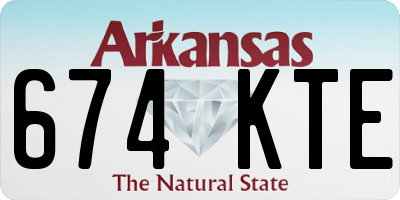 AR license plate 674KTE
