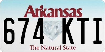 AR license plate 674KTI