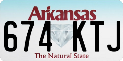 AR license plate 674KTJ