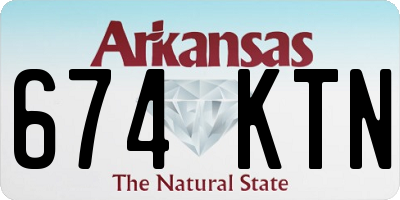 AR license plate 674KTN
