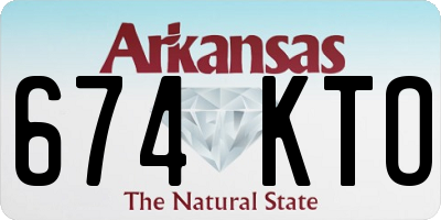 AR license plate 674KTO