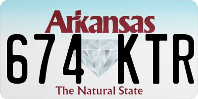 AR license plate 674KTR