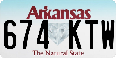 AR license plate 674KTW