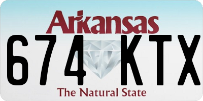 AR license plate 674KTX