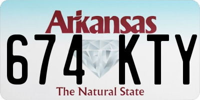 AR license plate 674KTY