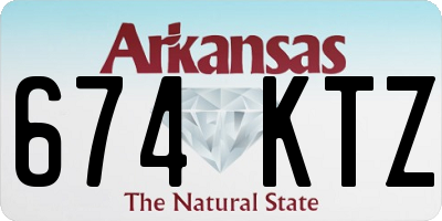 AR license plate 674KTZ