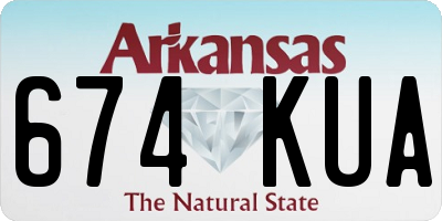 AR license plate 674KUA