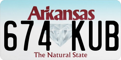 AR license plate 674KUB