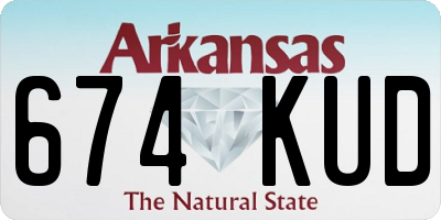 AR license plate 674KUD