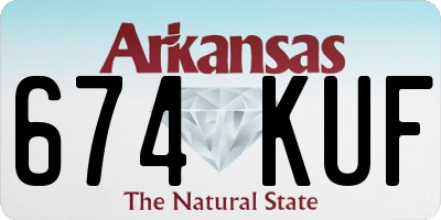 AR license plate 674KUF