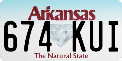 AR license plate 674KUI