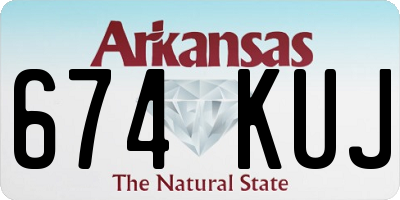 AR license plate 674KUJ