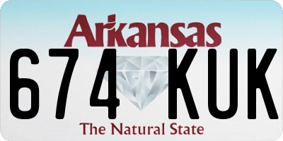 AR license plate 674KUK