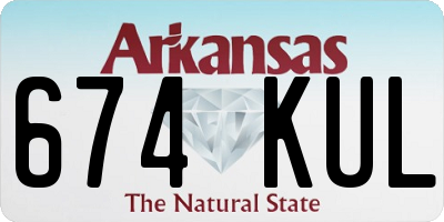 AR license plate 674KUL